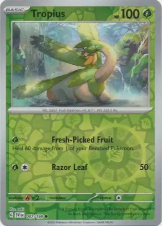 007/198 Tropius Reverse Holo Scarlet & Violet Base Set Pokémon Card