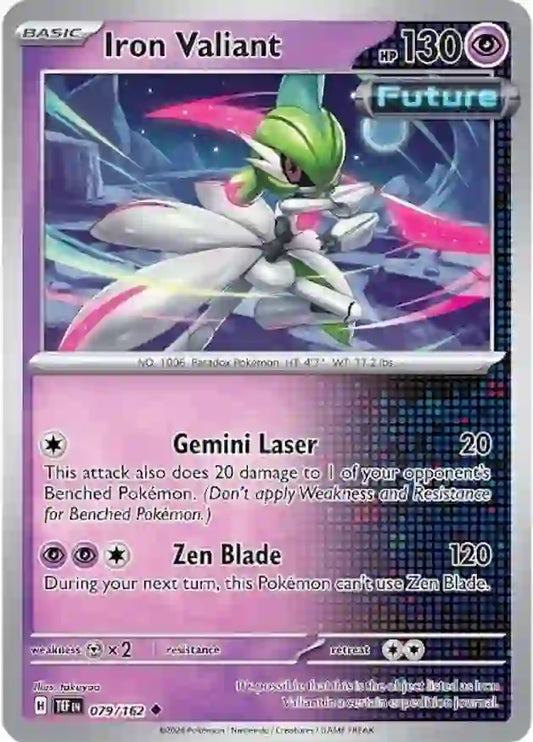 079/162 Iron Valiant Scarlet & Violet Temporal Forces Pokémon Card