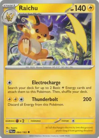 064/193 Raichu Paldea Evolved Pokémon Card
