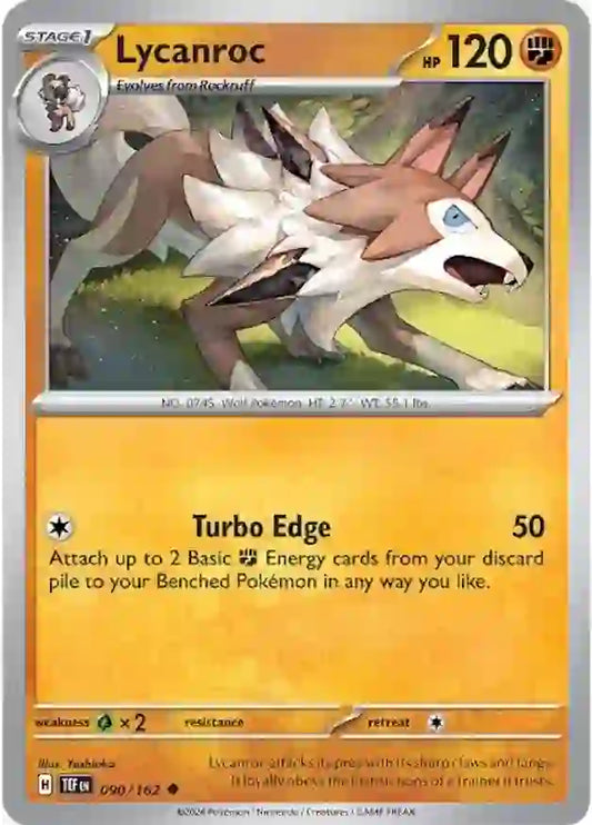 090/162 Lycanroc Scarlet & Violet Temporal Forces Pokémon Card