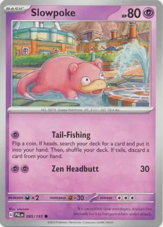 085/193 Slowpoke Paldea Evolved Pokémon Card