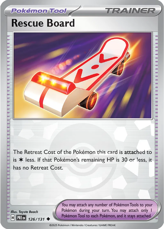 126/131 Rescue Board Poke Ball Holo Prismatic Evolutions Pokémon Card