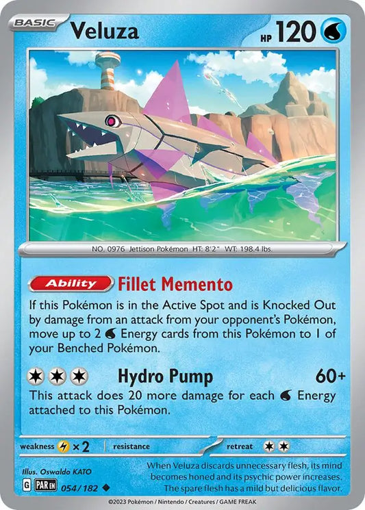 054/182 Veluza Paradox Rift Pokémon Card