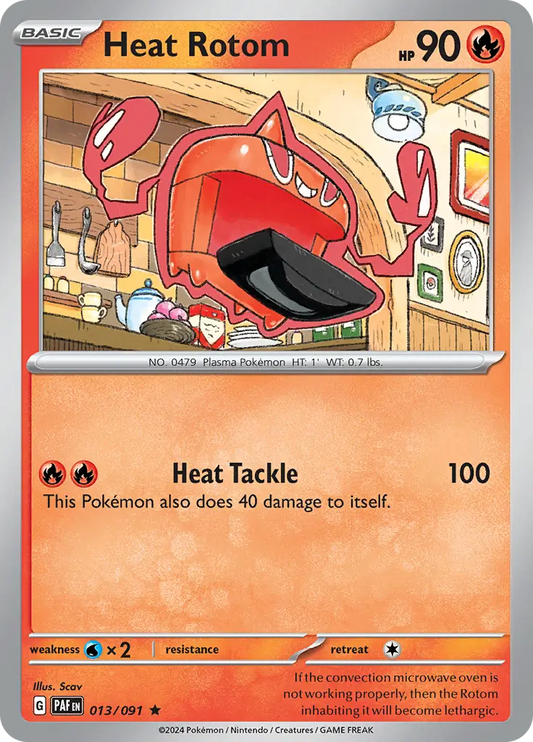 013/091 Heat Rotom Paldean Fates Pokémon Card