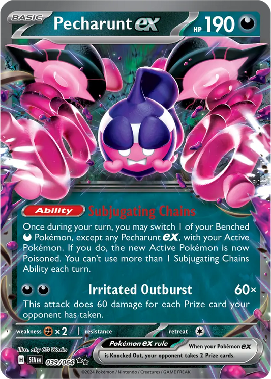 039/064 Pecharunt ex Shrouded Fable Pokémon Card
