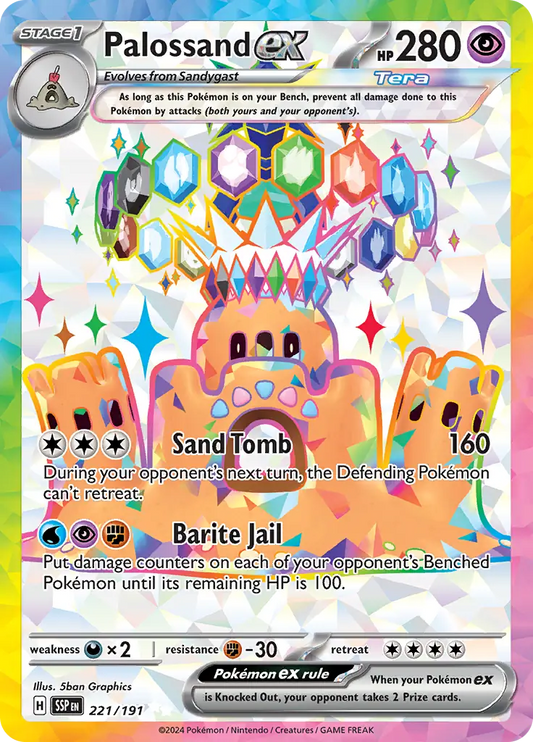 221/191 Palossand ex Surging Sparks Pokémon Card