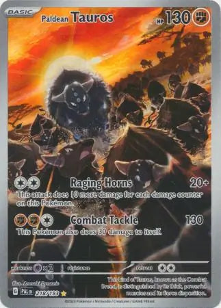218/193 Paldean Tauros Paldea Evolved Pokémon Card