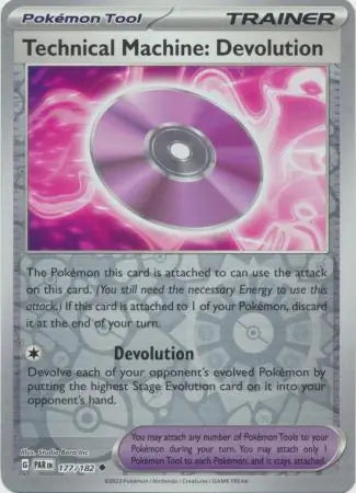 177/182 Technical Machine: Devolution Reverse Holo Paradox Rift Pokémon Card