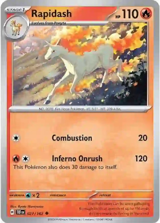 027/162 Rapidash Scarlet & Violet Temporal Forces Pokémon Card