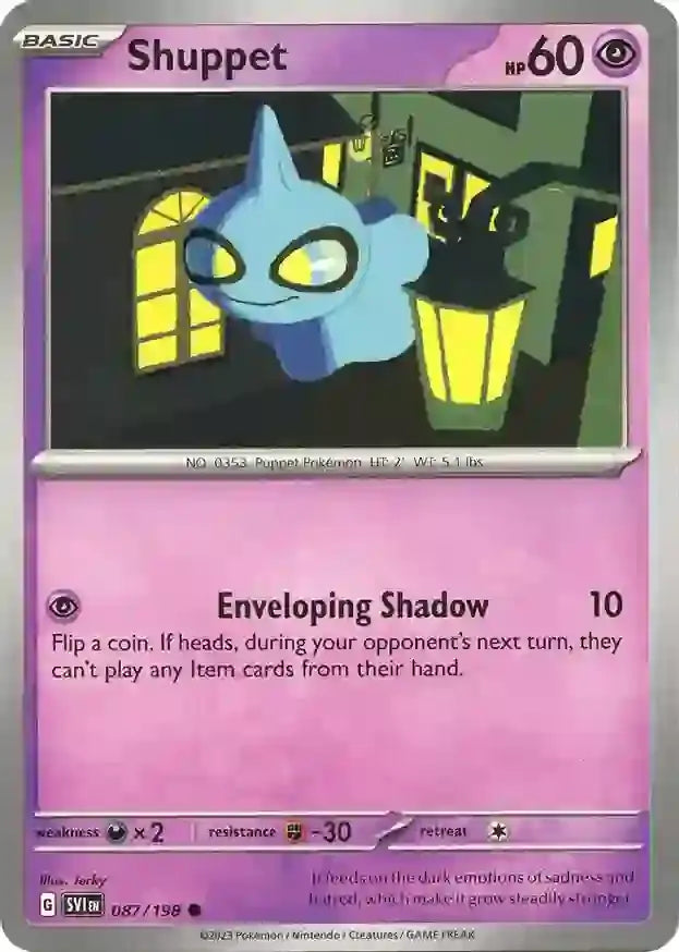 087/198 Shuppet Scarlet & Violet Base Set Pokémon Card