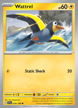078/198 Wattrel Scarlet & Violet Base Set Pokémon Card