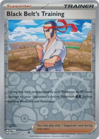 099/131 Black Belt's Training Reverse Holo Prismatic Evolutions Pokémon Card