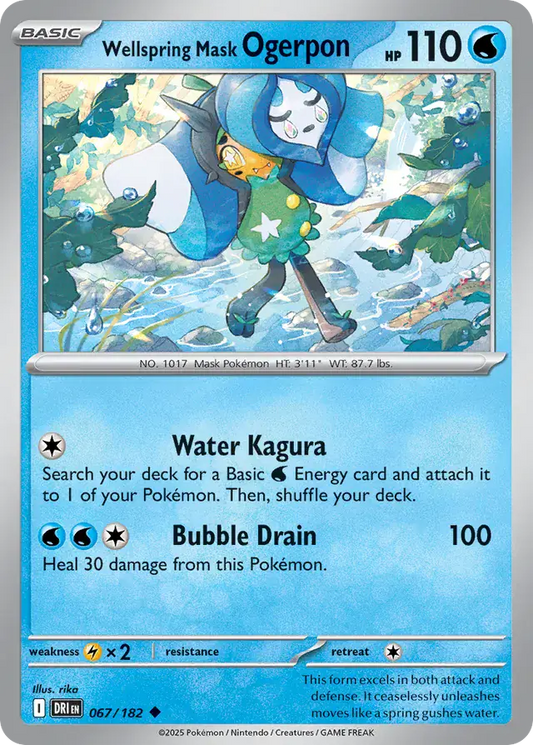 067/182 Wellspring Mask Ogerpon Destined Rivals Pokémon Card