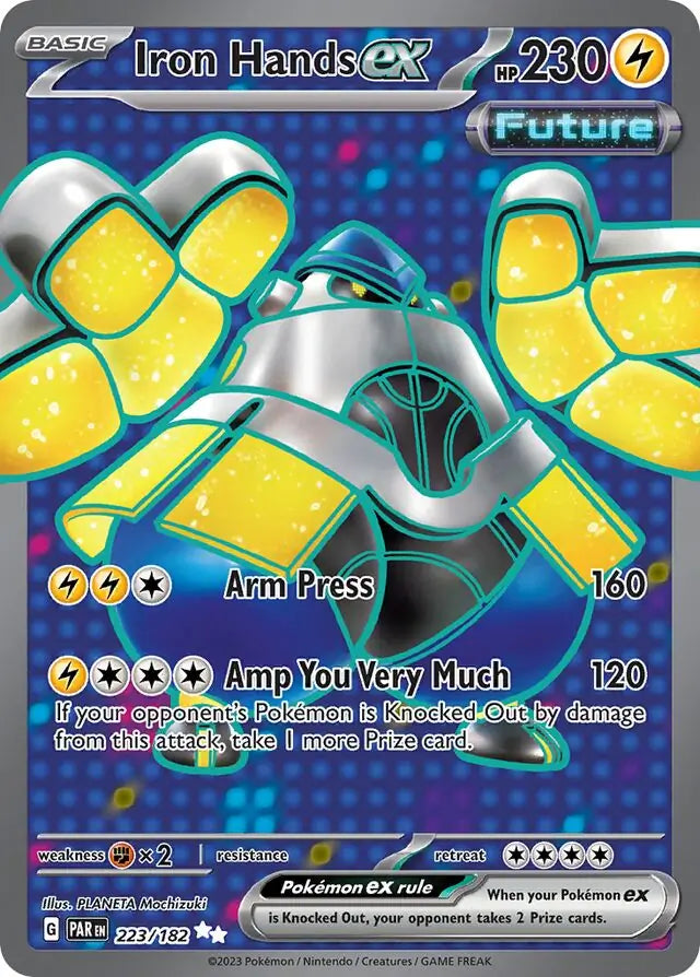 223/182 Iron Hands ex Paradox Rift Pokémon Card