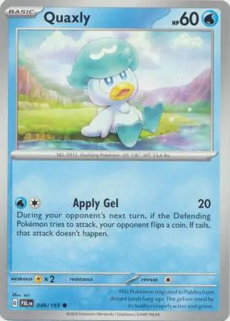 049/193 Quaxly Paldea Evolved Pokémon Card