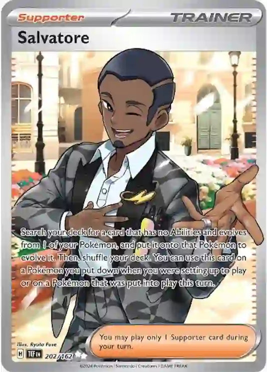 202/162 Salvatore Scarlet & Violet Temporal Forces Pokémon Card