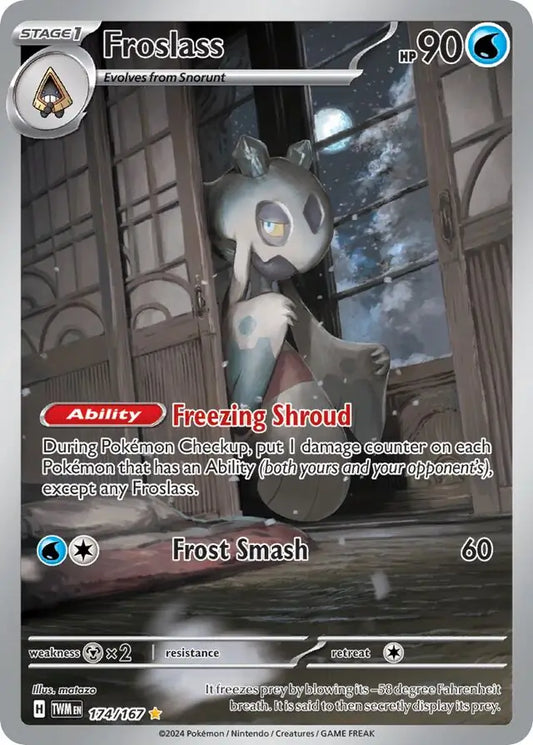 174/167 Froslass Twilight Masquerade Pokémon Card