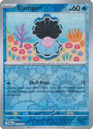 054/182 Clamperl Reverse Holo Destined Rivals Pokémon Card