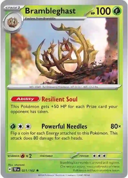 021/162 Brambleghast Scarlet & Violet Temporal Forces Pokémon Card