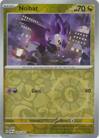 068/091 Noibat Reverse Holo Paldean Fates Pokémon Card