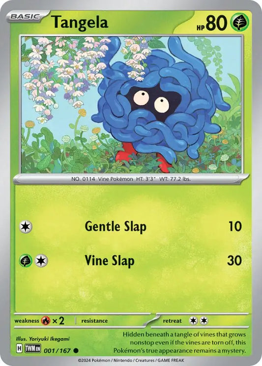 001/167 Tangela Twilight Masquerade Pokémon Card