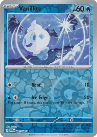 027/086 Vanillite Reverse Holo White Flare Pokémon Card