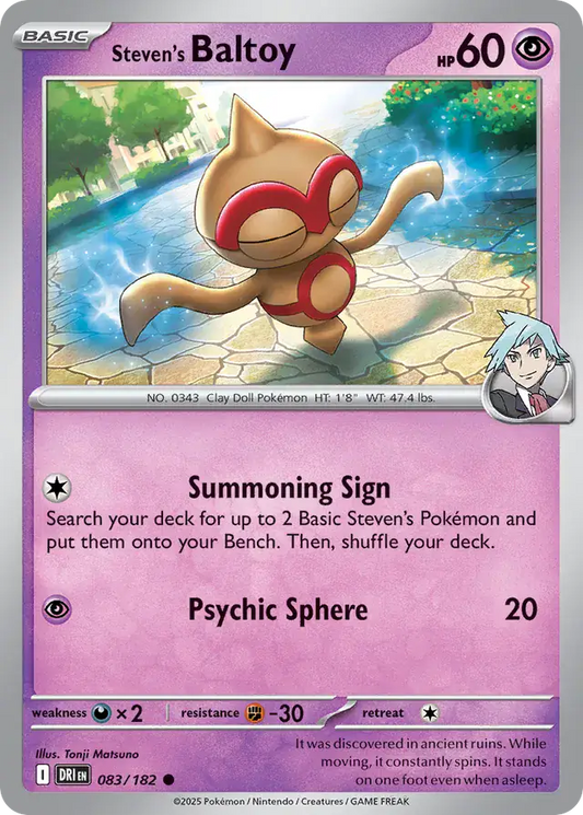 083/182 Steven's Baltoy Destined Rivals Pokémon Card