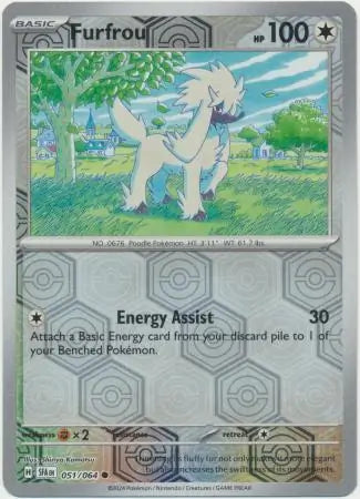 051/064 Furfrou Reverse Holo Shrouded Fable Pokémon Card
