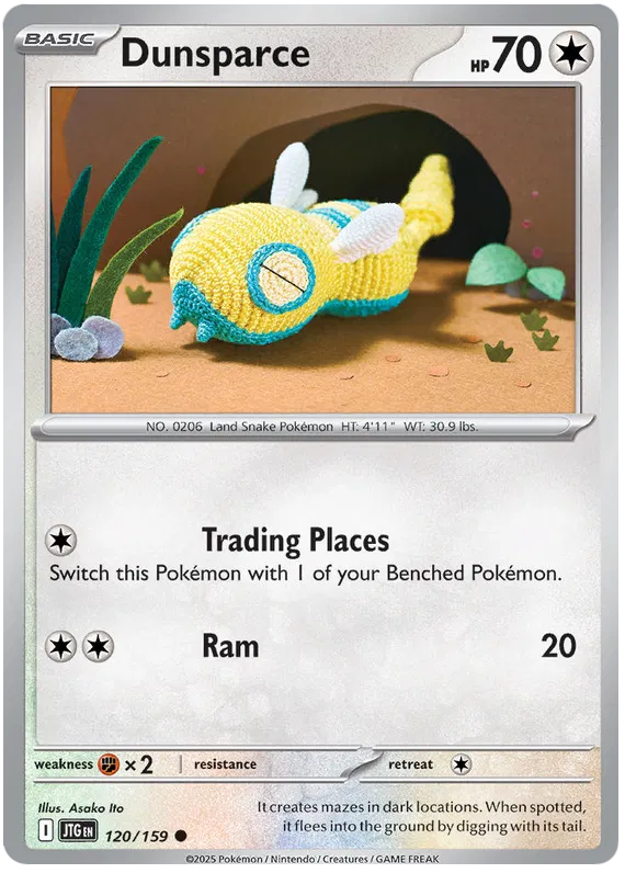 120/159 Dunsparce Journey Together Pokémon Card