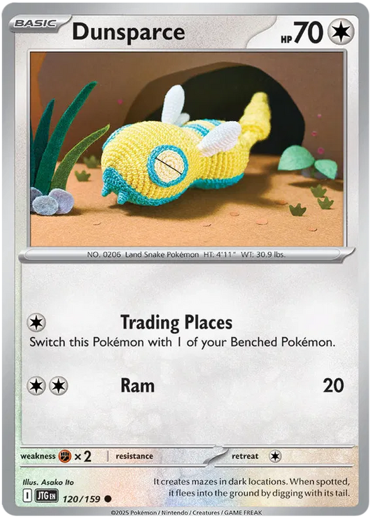 120/159 Dunsparce Journey Together Pokémon Card
