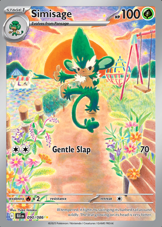 090/086 Simisage S&V Black Bolt Illustration Rare Pokémon Card