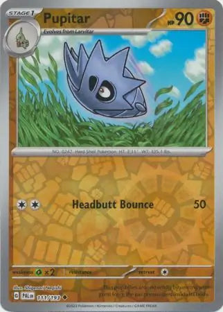 111/193 Pupitar Reverse Holo Paldea Evolved Pokémon Card