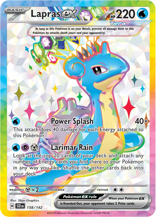 158/142 Lapras ex Stellar Crown Pokémon Card