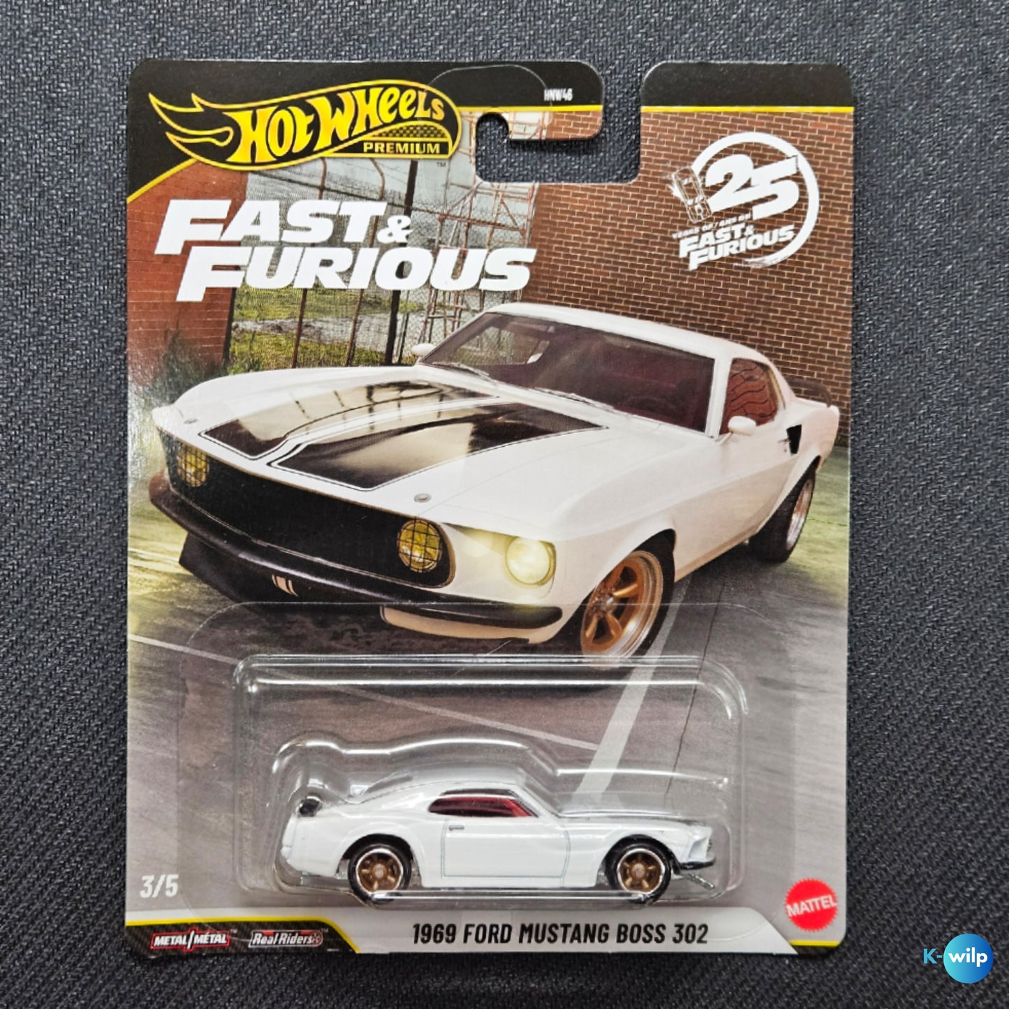 3/5 1969 Ford Mustang Boss 302 The Fast & The Furious Hot Wheels Premium 1:64 Scale Mattel