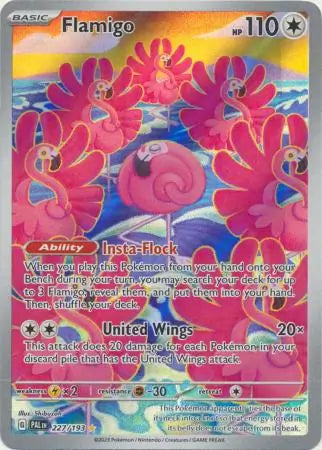 227/193 Flamigo Paldea Evolved Pokémon Card
