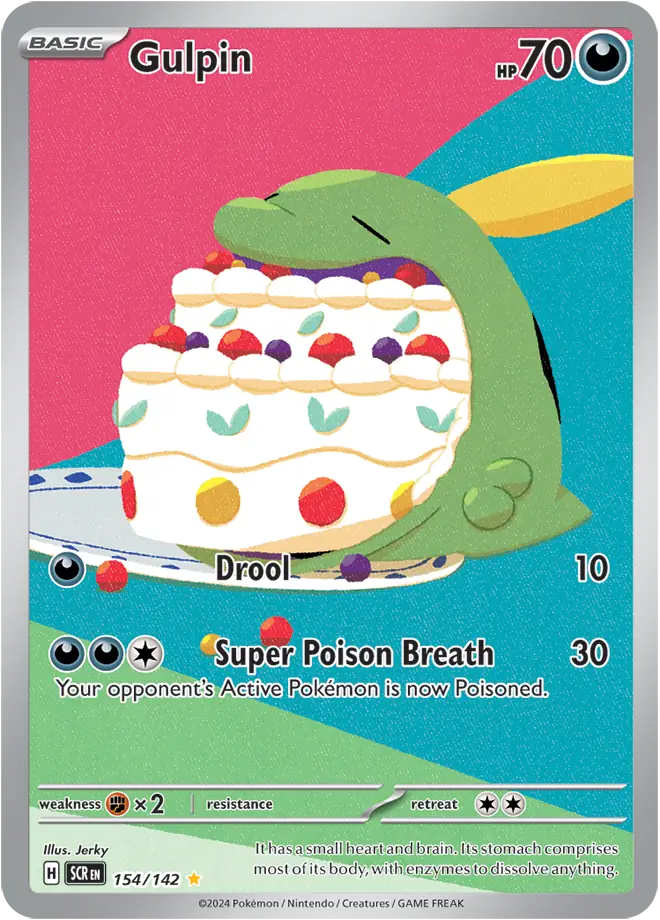 154/142 Gulpin Stellar Crown Pokémon Card