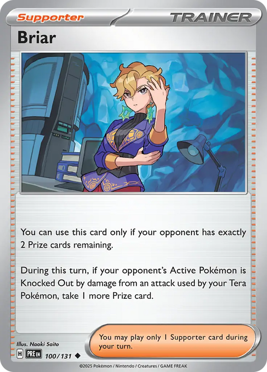 100/131 Briar Prismatic Evolutions Pokémon Card