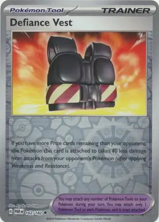 162/182 Defiance Vest Reverse Holo Paradox Rift Pokémon Card