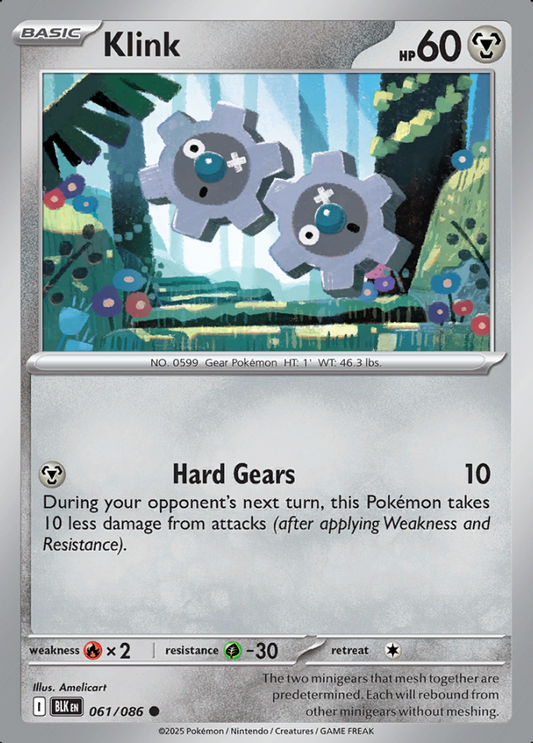 061/086 Klink Black Bolt Pokémon Card