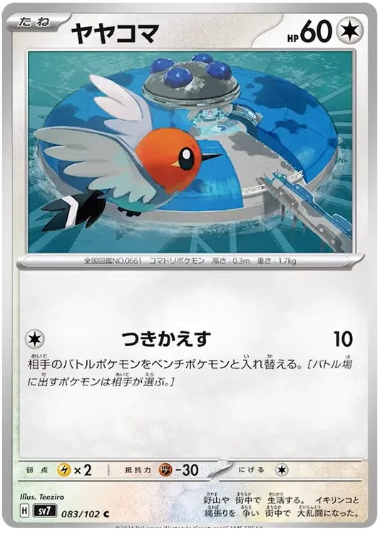 083/102 Fletchling Stellar Miracle Pokémon Card