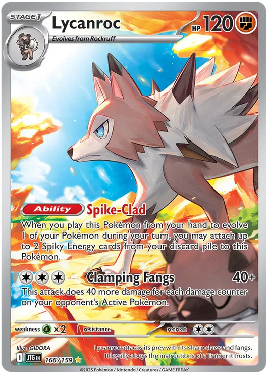 166/159 Lycanroc Journey Together Pokémon Card