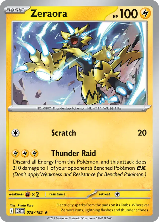 078/182 Zeraora Destined Rivals Pokémon Card