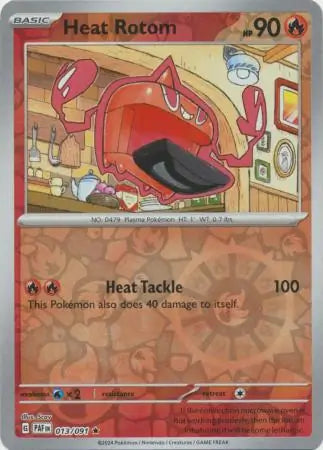 013/091 Heat Rotom Reverse Holo Paldean Fates Pokémon Card