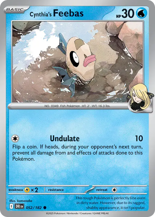 052/182 Cynthia's Feebas Destined Rivals Pokémon Card