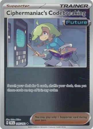 145/162 Ciphermaniac's Codebreaking Reverse Holo Temporal Forces Pokémon Card