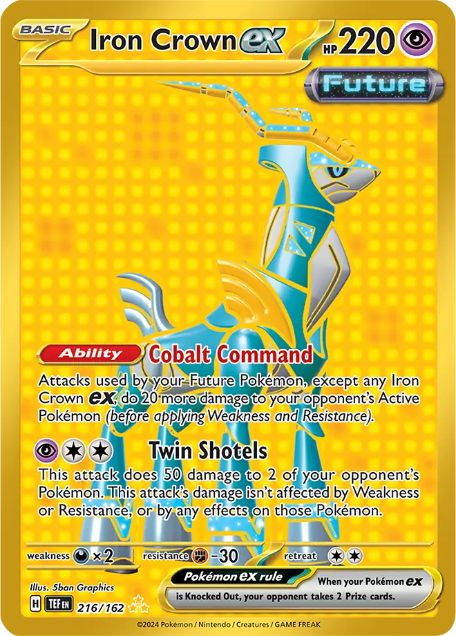 216/162 Iron Crown ex Scarlet & Violet Temporal Forces Pokémon Card