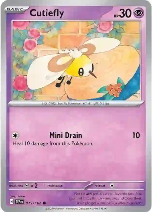 075/162 Cutiefly Scarlet & Violet Temporal Forces Pokémon Card