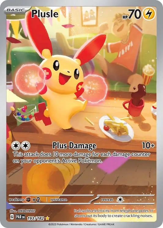 193/182 Plusle Paradox Rift Pokémon Card