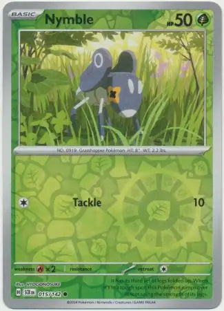 015/142 Nymble Reverse Holo Stellar Crown Pokémon Card