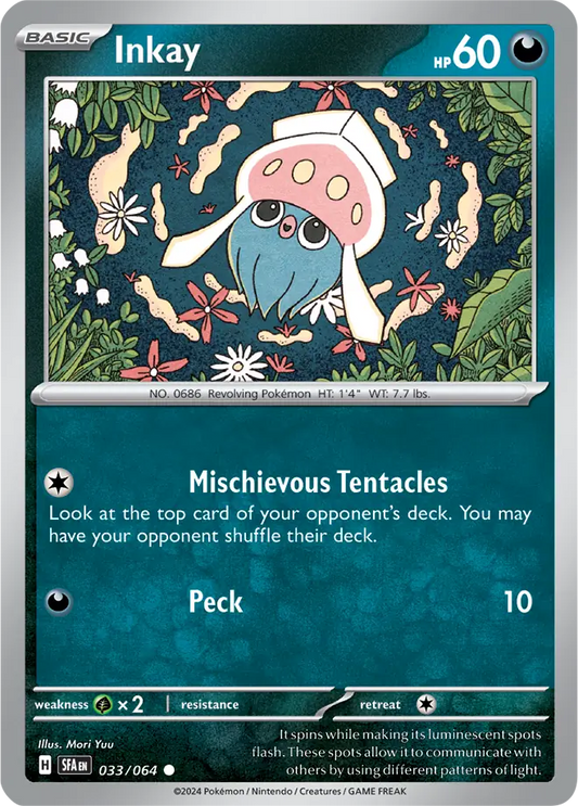 033/064 Inkay Shrouded Fable Pokémon Card
